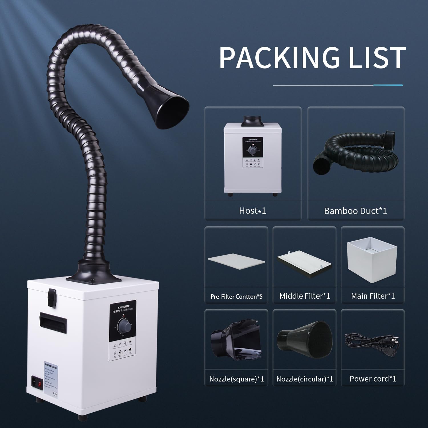 3D Printing Industrial - KNOKOO FES150 산업용 레이저 연기 추출기