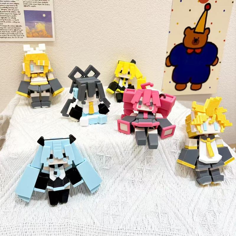 3D Printing Keychain - 애니메이션 하츠네 미쿠 3D 프린팅 키체인