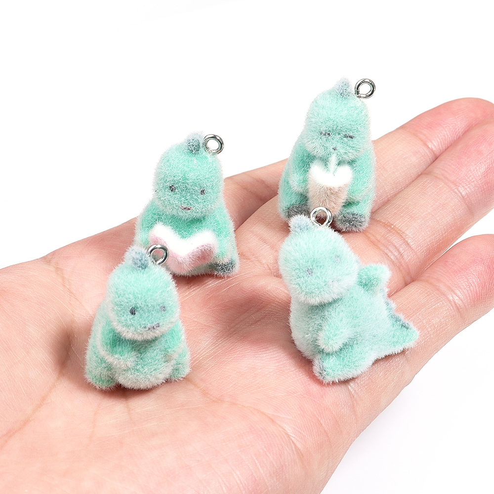 3D Printing Keychain - 4개입 3D 미니 공룡 펜던트 플러피
