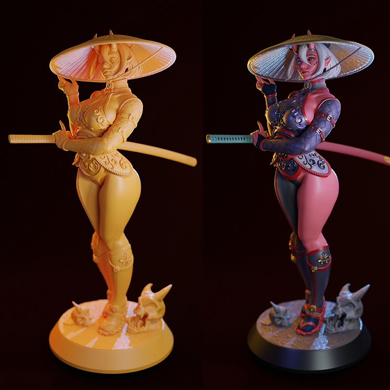 3D Printing Abs - 2 스타일 게임 캐릭터 6088 DARKAT