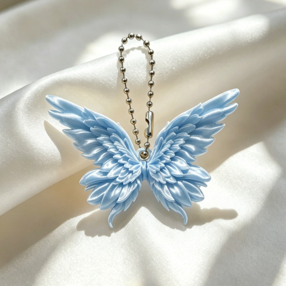 3D Printing Keychain - 귀여운 레이어드 나비 날개 키체인, 카와이