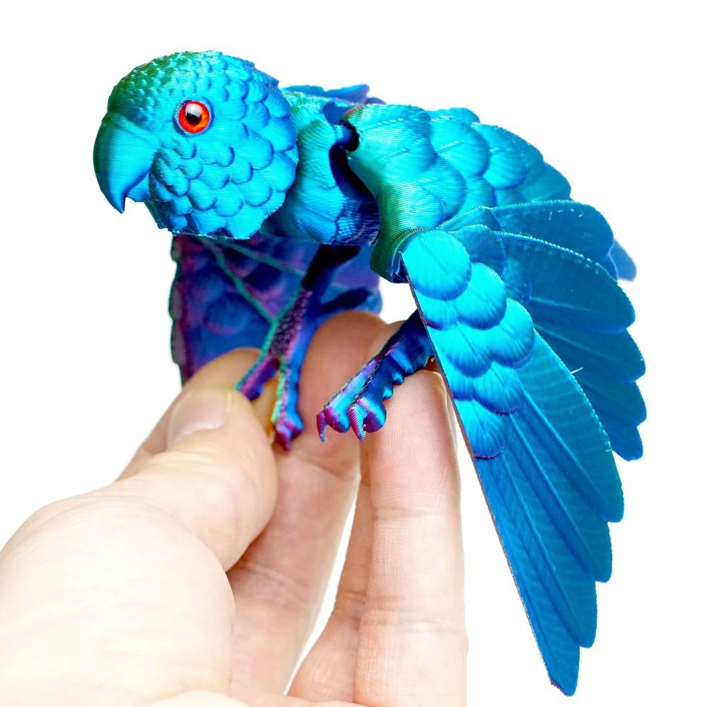 3D Printing Figure - 시뮬레이션된 눈 3D 인쇄 앵무새 모델