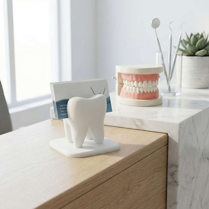 3D Printing Table - 3D 프린팅된 치아 모양 명함 홀더