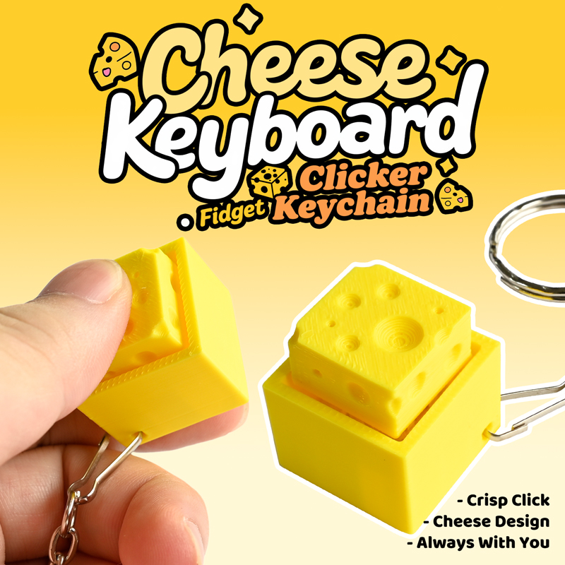 3D 프린팅 치즈 모양 키 피젯 클리커 키체인 미니 키 - 3D Printing Keychain 리뷰 및 가격