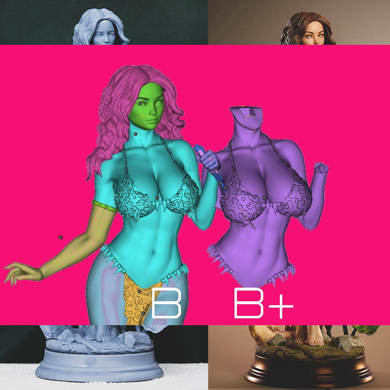 3가지 스타일 Origi 캐릭터 6083 Cavewom - 3D Printing Abs 리뷰 및 가격