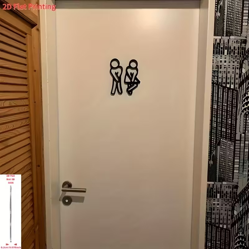 3D 인쇄된 화장실 문 표지판 남녀 공용 화장실 기호  - 3D Printing Cafe 리뷰 및 가격
