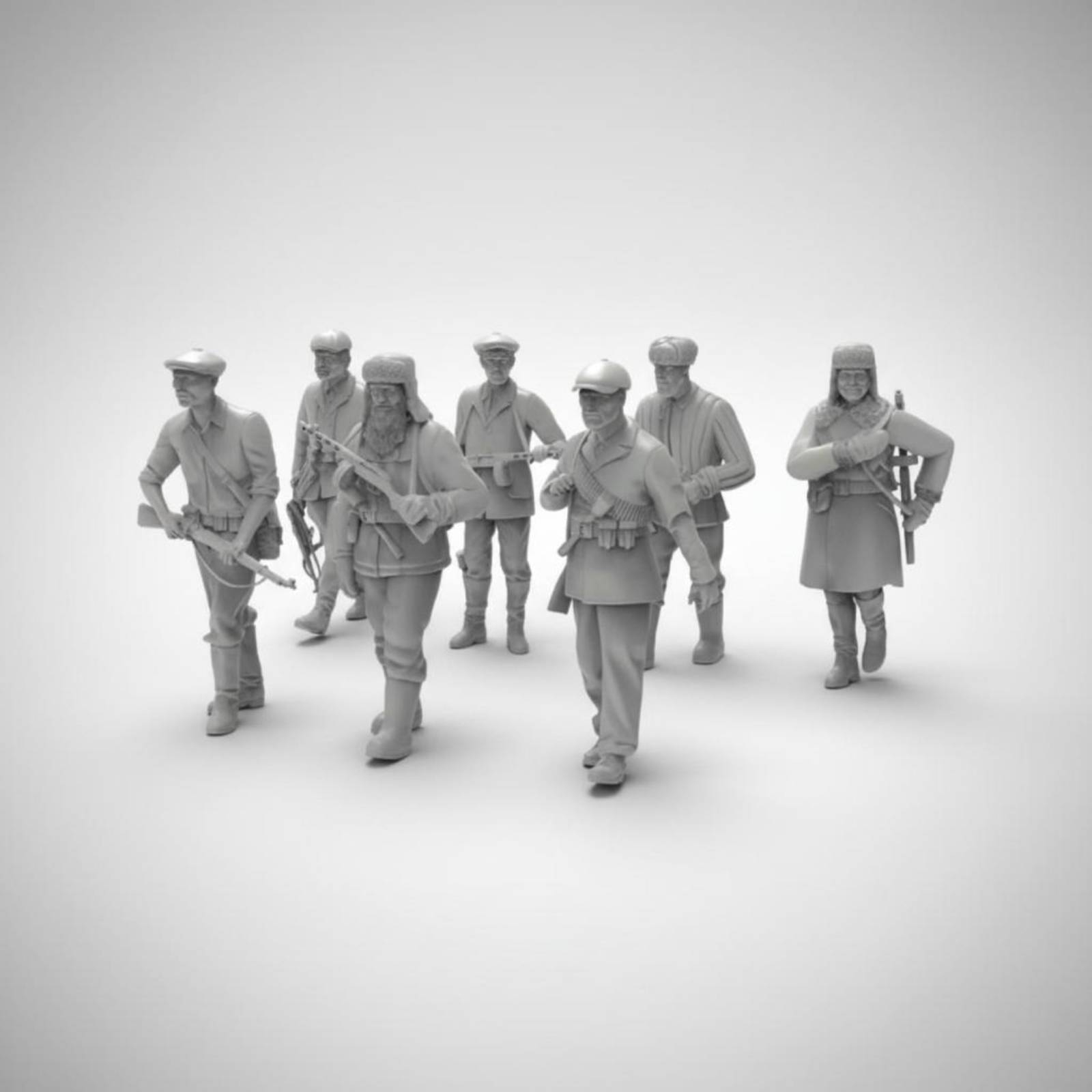 7개의 제2차 세계대전 군인 피규어 3D 프린팅 레진  - 3D Printing Figure 리뷰 및 가격