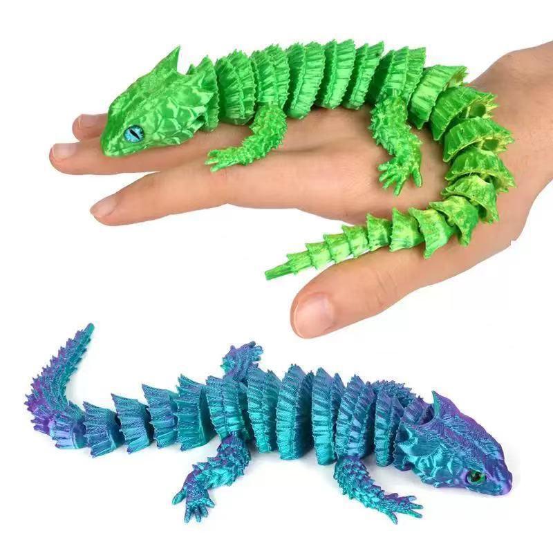 3D 프린팅된 결합형 도마뱀 조각상 장식품, 움직이는  - 3D Printing Ultem 리뷰 및 가격