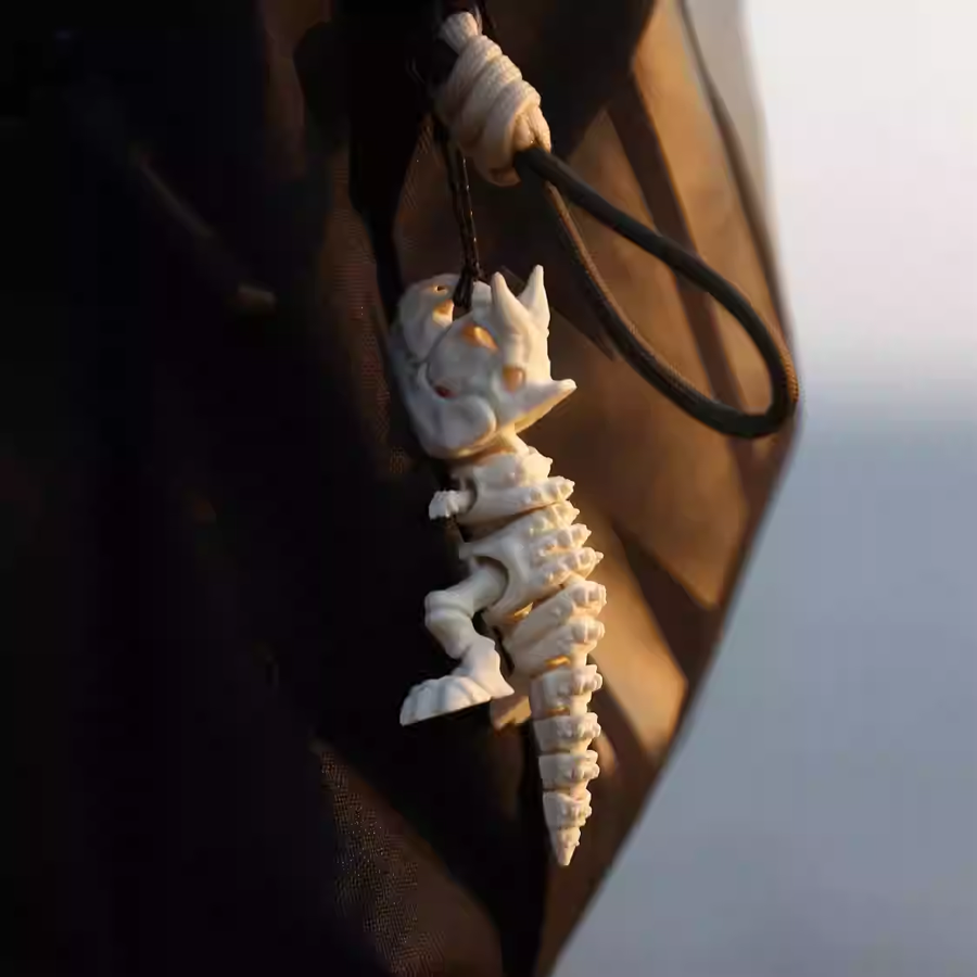 3D 프린팅된 티라노사우루스 렉스 골격 모형 – 회전  - 3D Printing Keychain 리뷰 및 가격