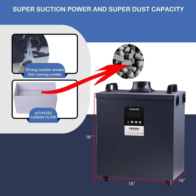 KNOKOO 350W 산업용 연기 추출기 절단 납땜 연 - 3D Printing Industrial 리뷰 및 가격