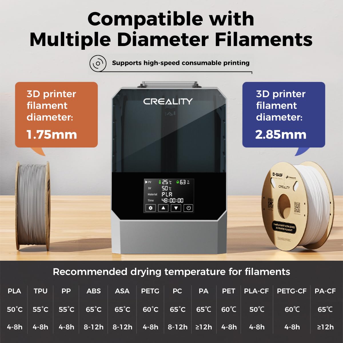 CREALITY 공식 스페이스 파이 필라멘트 건조기 3 - 3D Printing Ptc 리뷰 및 가격