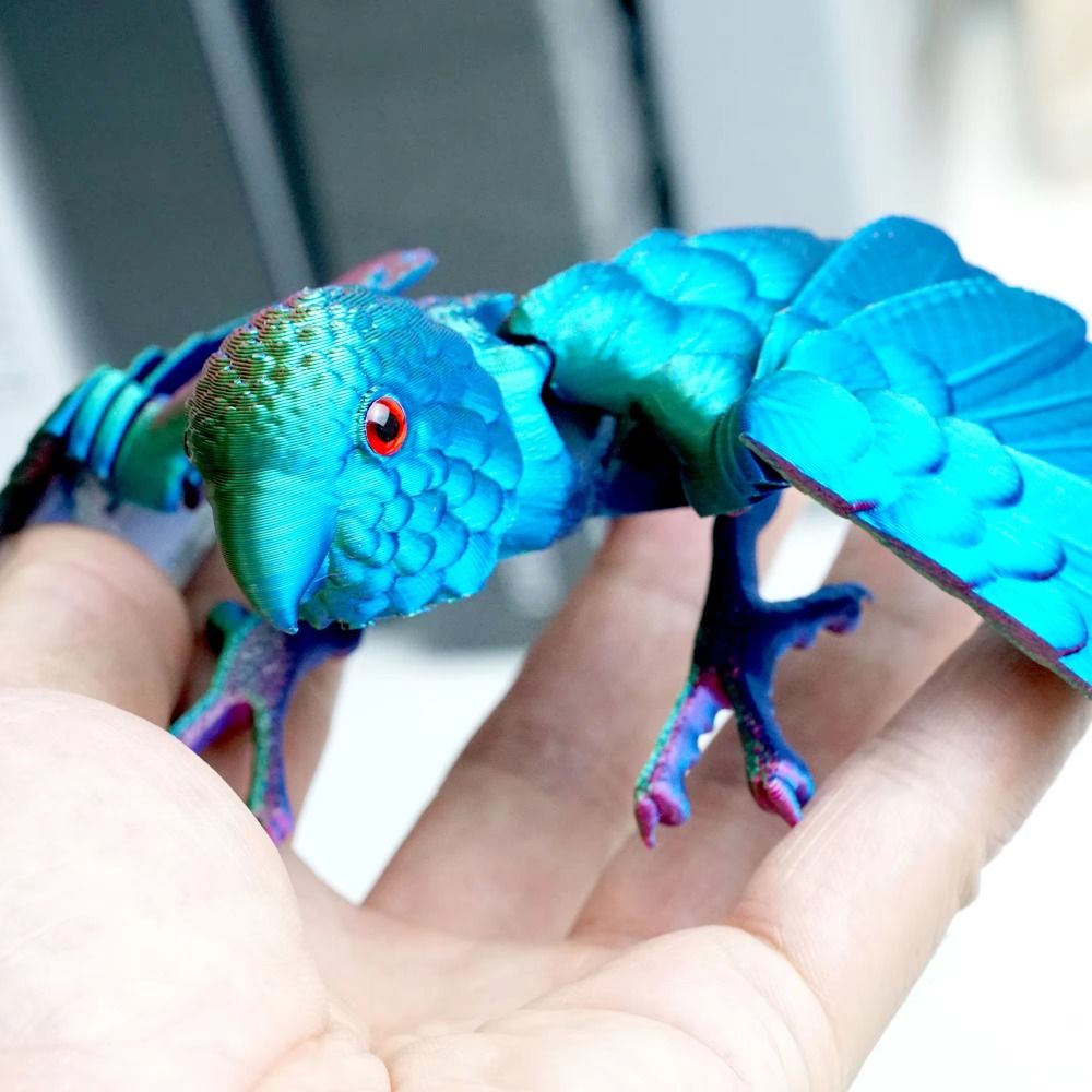 시뮬레이션된 눈 3D 인쇄 앵무새 모델 반짝이는 레이저 - 3D Printing Figure 리뷰 및 가격