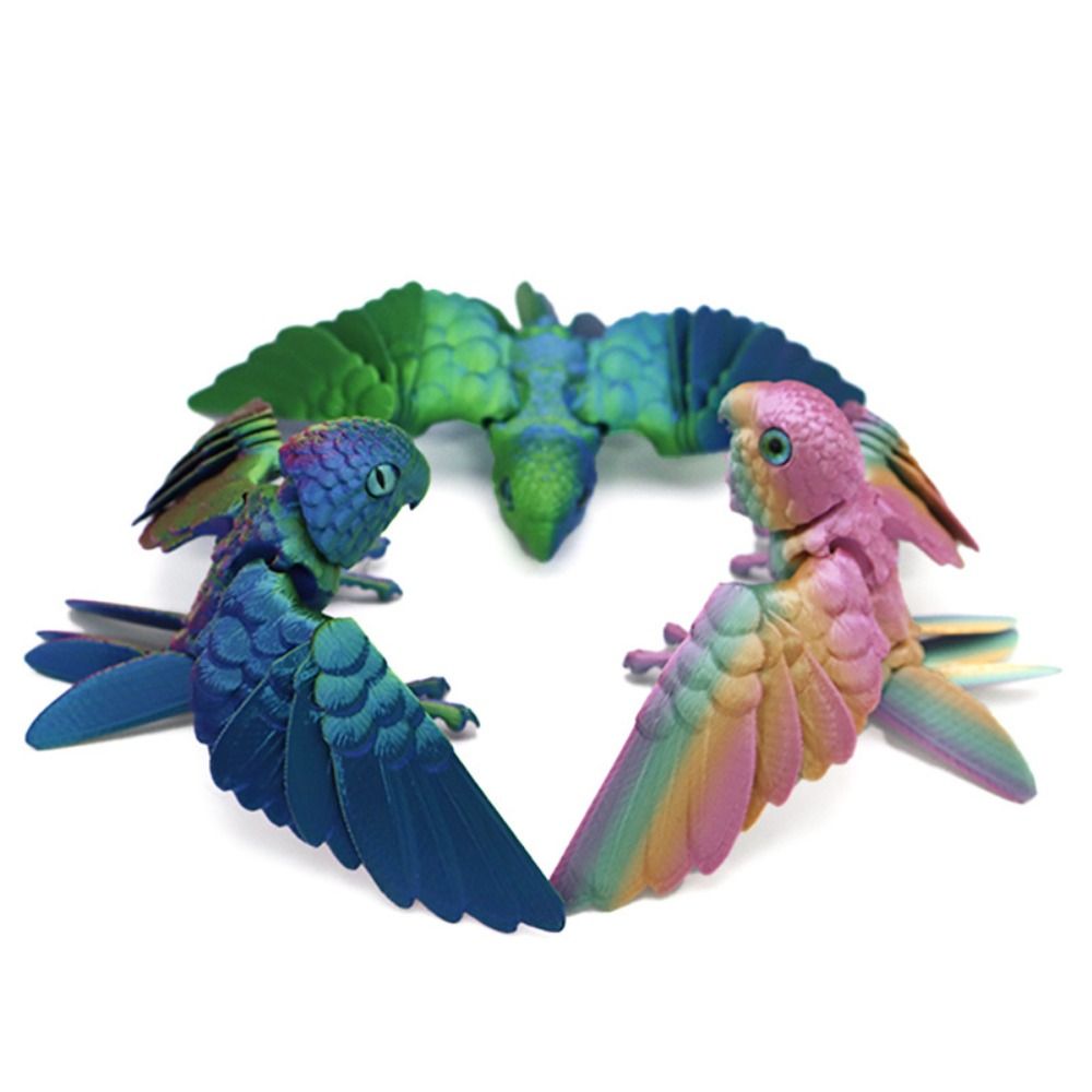 시뮬레이션된 눈 3D 인쇄 앵무새 모델 반짝이는 레이저 - 3D Printing Figure 리뷰 및 가격