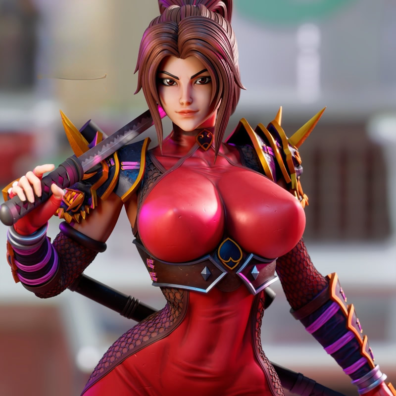 2 스타일 게임 캐릭터 6125 Taki NSFW 3D - 3D Printing Abs 리뷰 및 가격