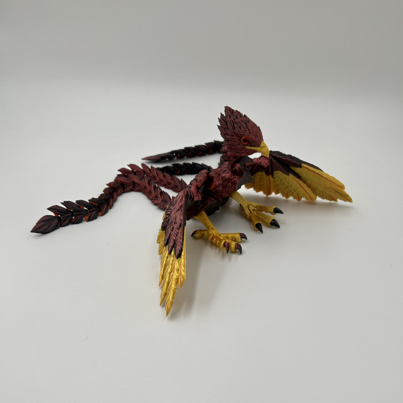 3D 프린팅된 움직이는 불사조 새, 다양한 색상의 수공 - 3D Printing Table 리뷰 및 가격