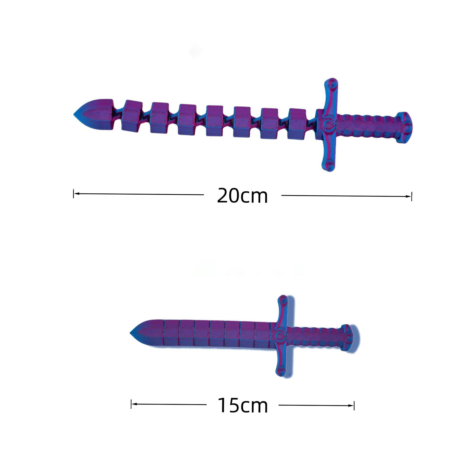 새로운 3D 인쇄 칼 움직일 수있는 공동 시뮬레이션 칼 - 3D Printing Ultem 리뷰 및 가격