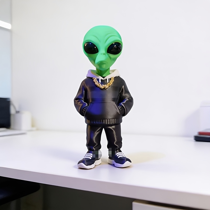 1개의 포켓 디자인의 녹색 외계인 피규어, 3D 프린팅 - 3D Printing Table 리뷰 및 가격